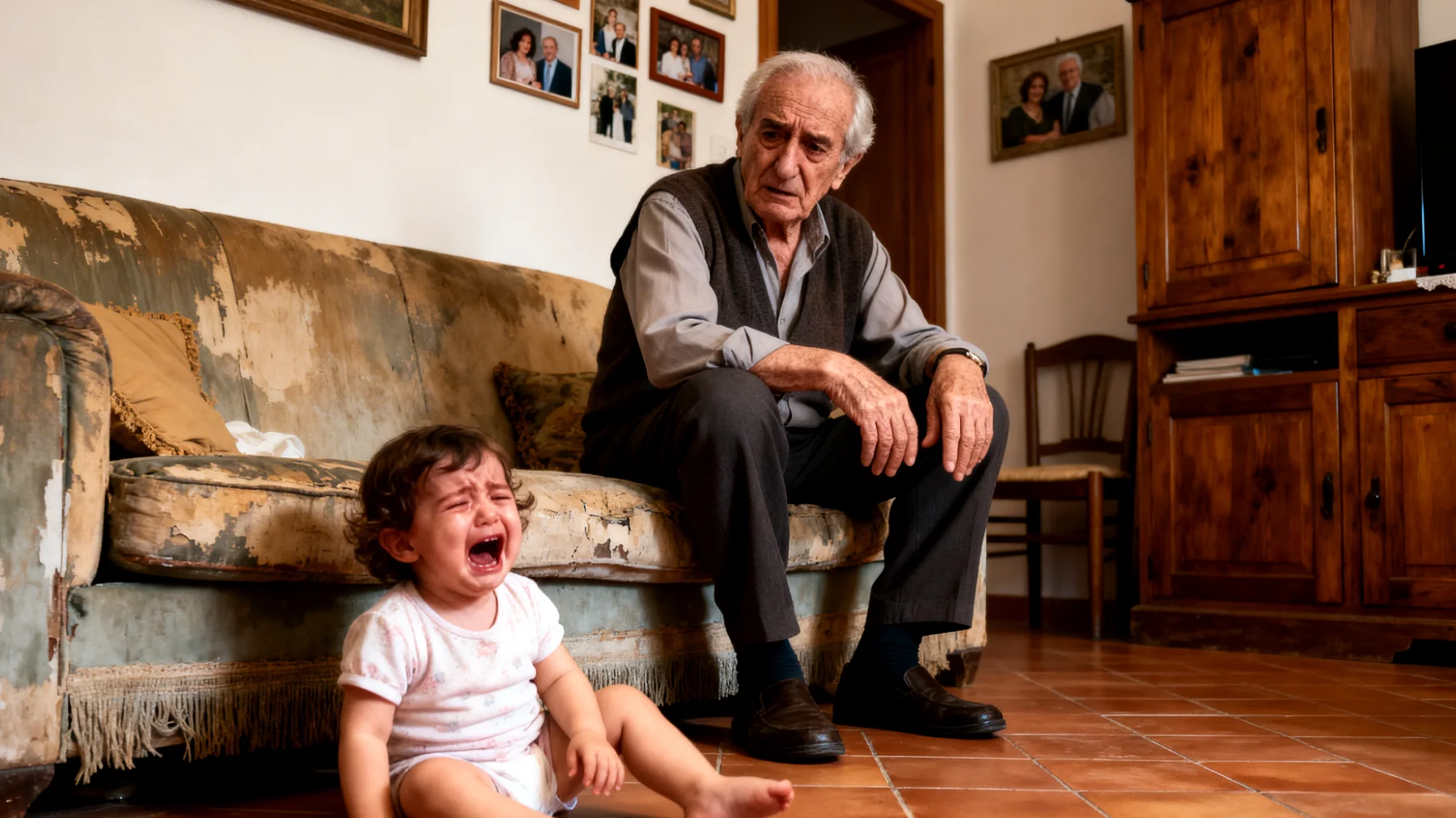 Il nonno fatica a gestire le crisi emotive dei nipoti bambini, sentendosi inadeguato di fronte a pianti improvvisi, capricci e manifestazioni di rabbia o paura, non sapendo come calmarli efficacemente."
