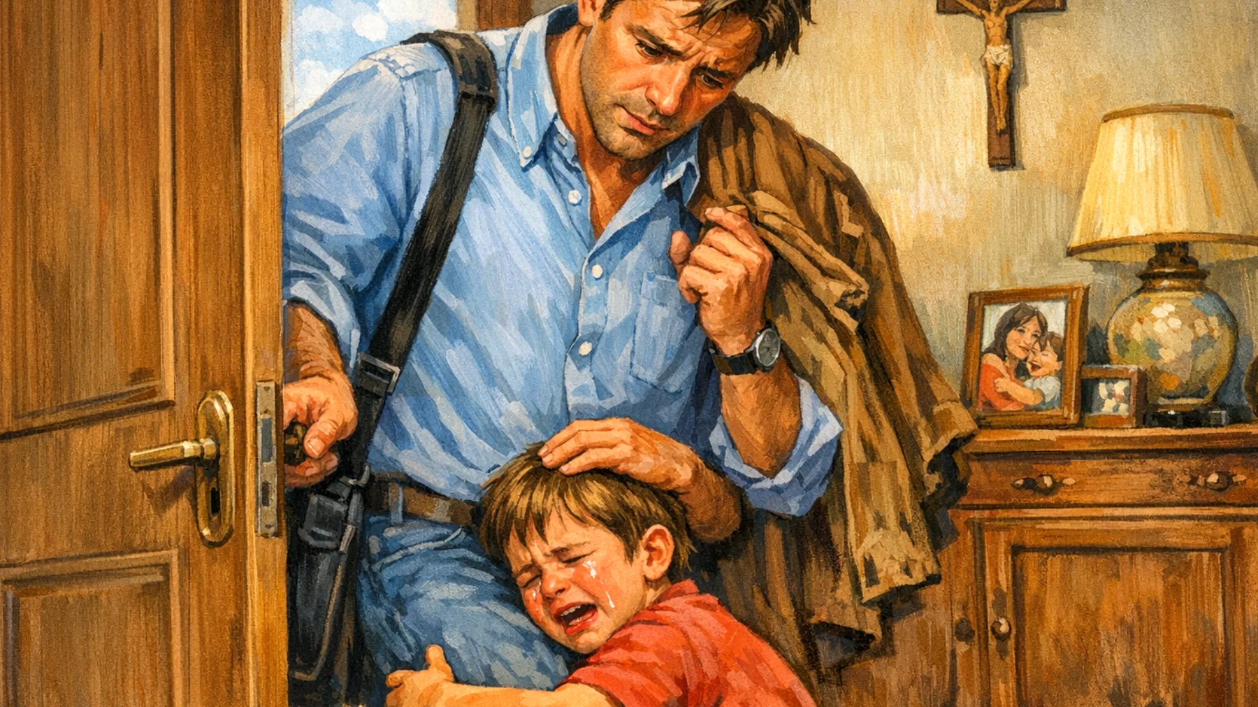 Papà preoccupato perché il figlio bambino mostra una dipendenza eccessiva da lui, piange o si agita ogni volta che deve allontanarsi, rifiuta di stare con altri adulti o di frequentare attività senza la sua presenza, rendendo difficile la gestione della quotidianità e l'autonomia del bambino"